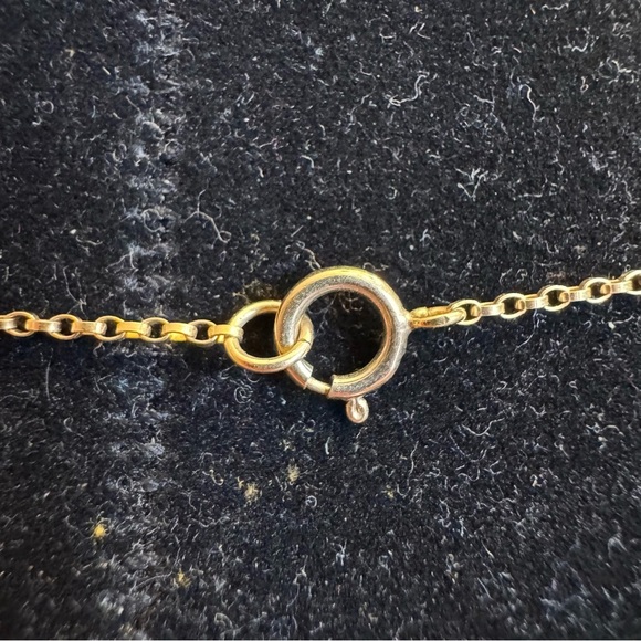 Vintage 1/20 14k Gold Filled Plaid Triangle Pendant Necklace Triangle 17" - Picture 10 of 16